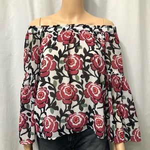 5/$20 LOFT Ann Taylor off shoulder floral size XSP
